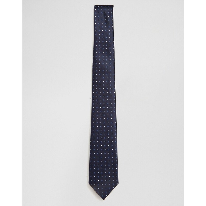 Jack & Jones - Cravate à pois - Bleu marine