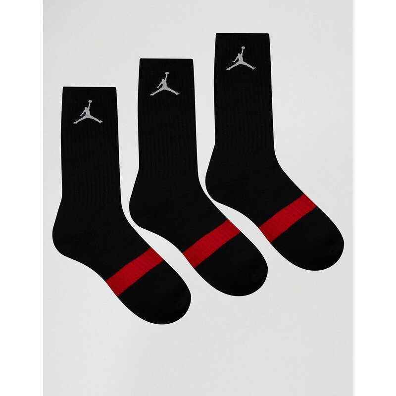 Nike - Jordan Drifit SX5241-013 - Lot de 3 paires de chaussettes - Noir - Noir