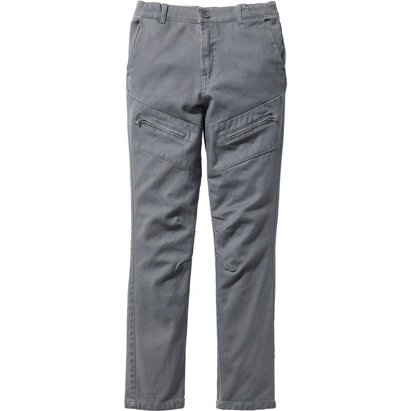John Baner JEANSWEAR Pantalon Slim Fit avec poches zippées, T. 116-170 gris enfant - bonprix