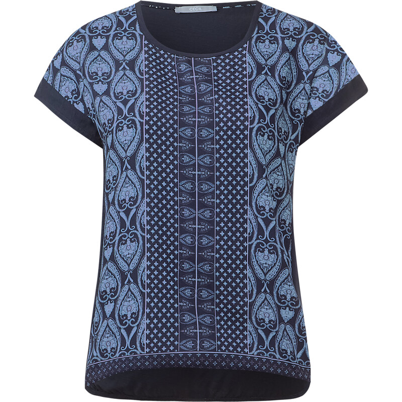 Cecil - Tee-shirt imprimé à motifs - deep bleu
