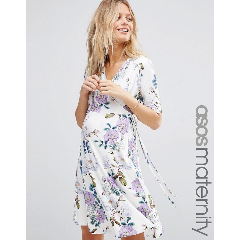 ASOS Maternity - Mini robe à imprimé floral vintage - Multi
