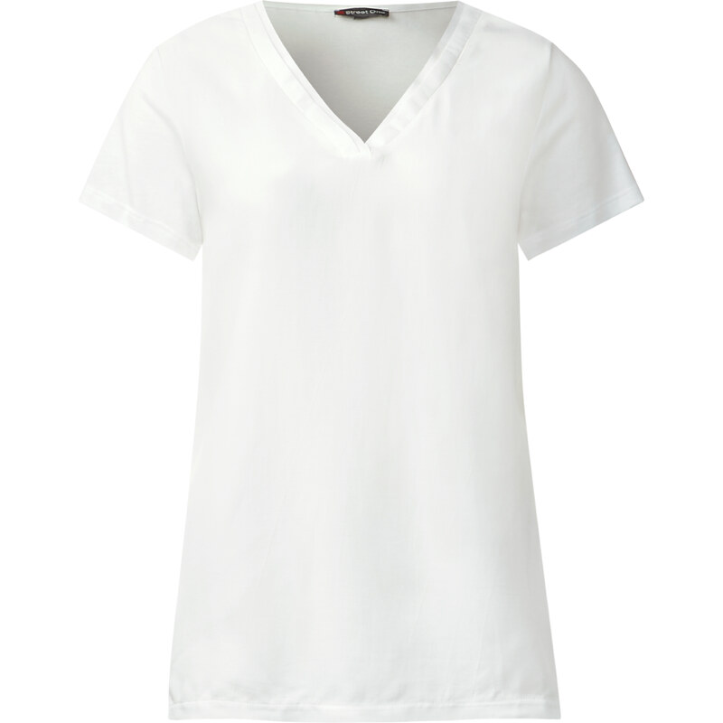 Street One - T-shirt col V Fedora - blanc