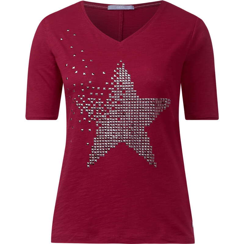 Cecil - Tee-shirt manches courtes Pixelstar - crimson red