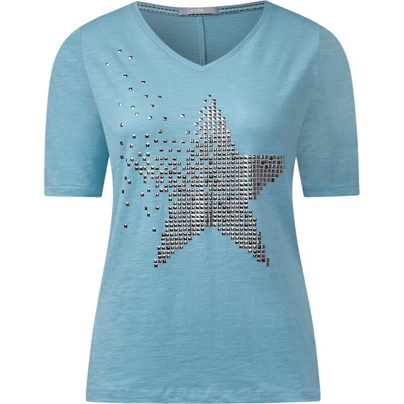 Cecil - Tee-shirt manches courtes Pixelstar - glazed neptune bleu