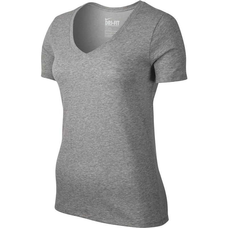 Nike VNECK DFC SS TEE 2.0 - T-shirt - gris