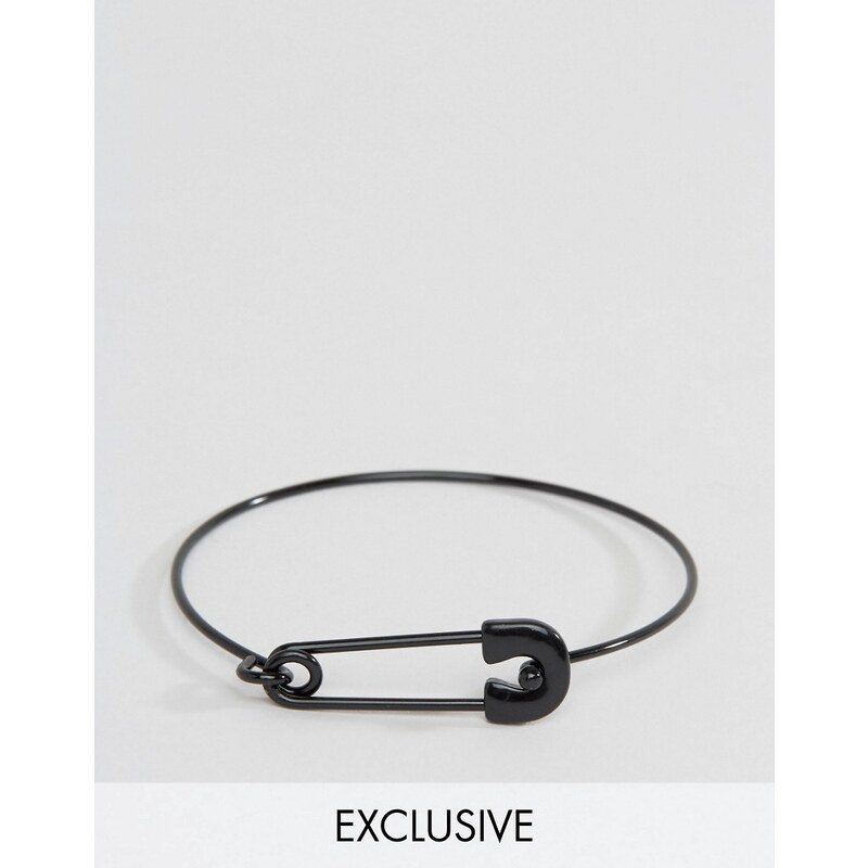 DesignB London DesignB - Bracelet épingle à nourrice - Noir - Noir