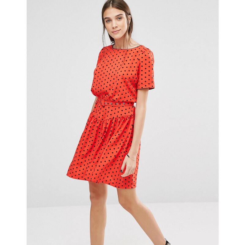 Trollied Dolly - Drop Dead Gorgeous - Robe à pois - Rouge