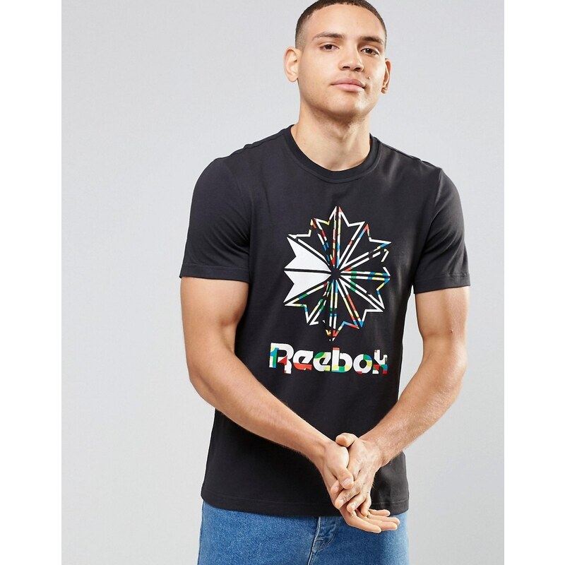 Reebok - AX8753 - T-shirt avec grand blason étoile - Noir - Noir