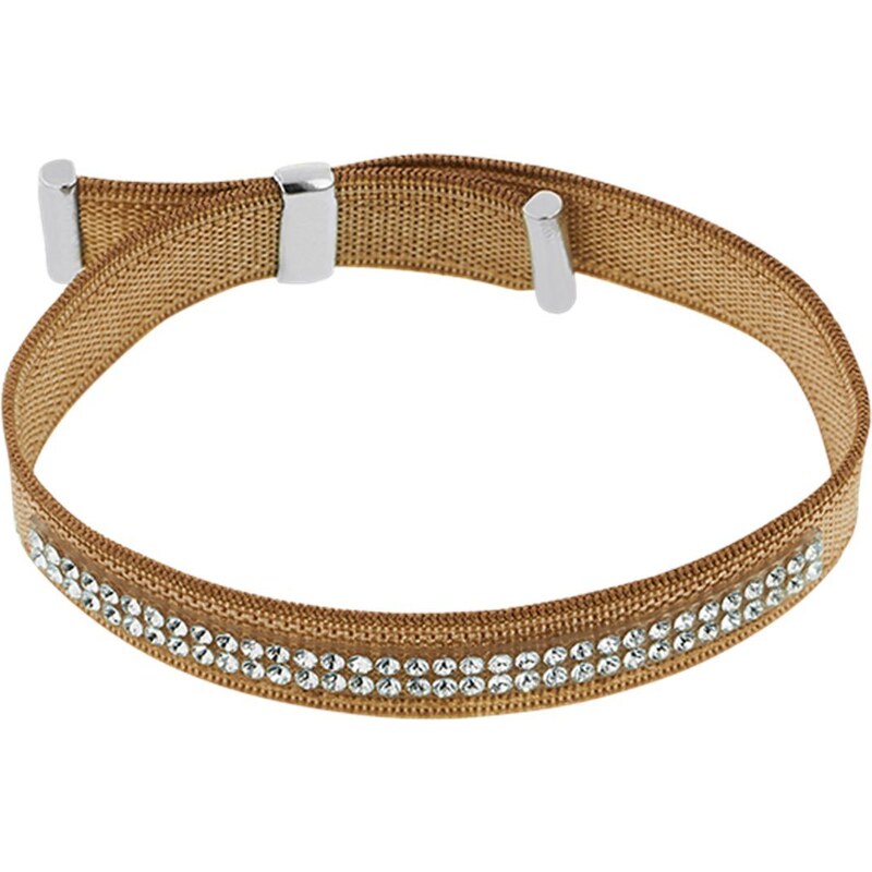 Bracelet en textile et argent avec cristaux Swarovski® Miss Miss