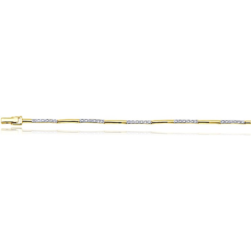 Bracelet en plaqué or avec zircon Cleor