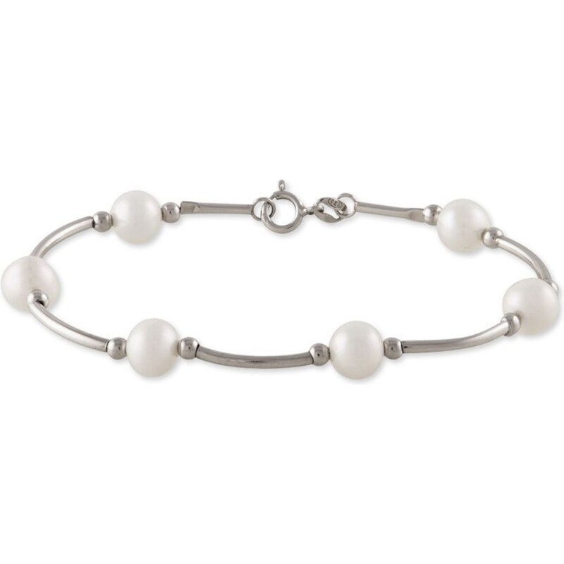 Histoire d'Or Bracelet orné de perles - blanc