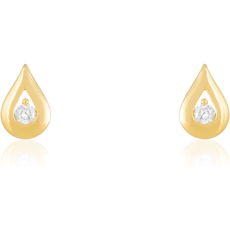 Boucles d'oreilles en or orné de diamants Histoire d'Or