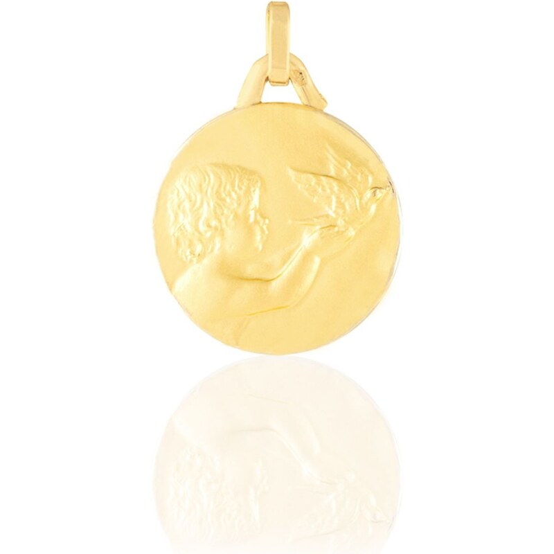 Médaille en or Ange avec Colombe Histoire d'Or