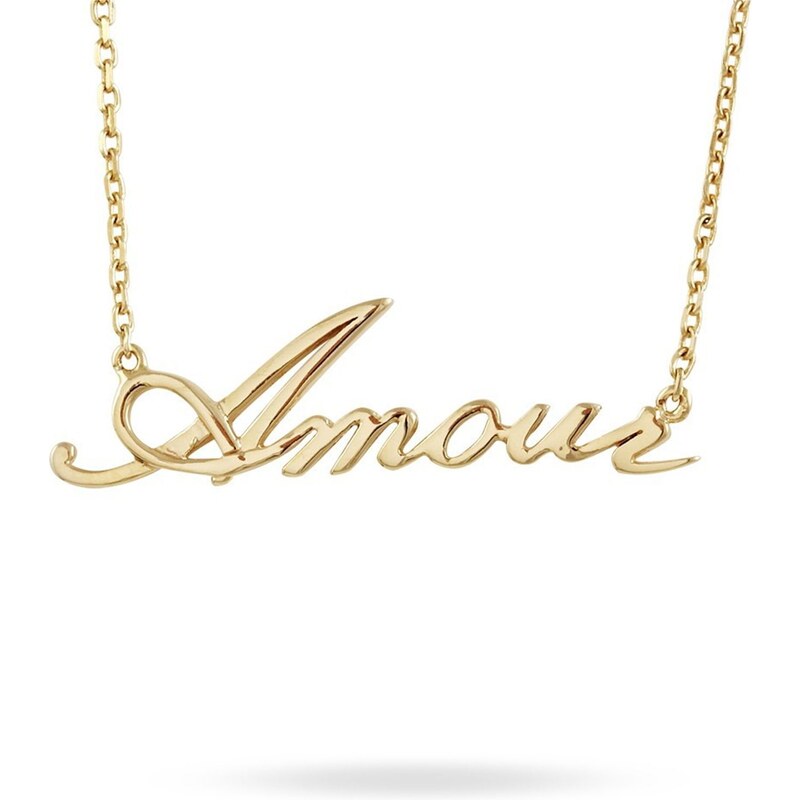 Collier lettres Amour Histoire d'Or