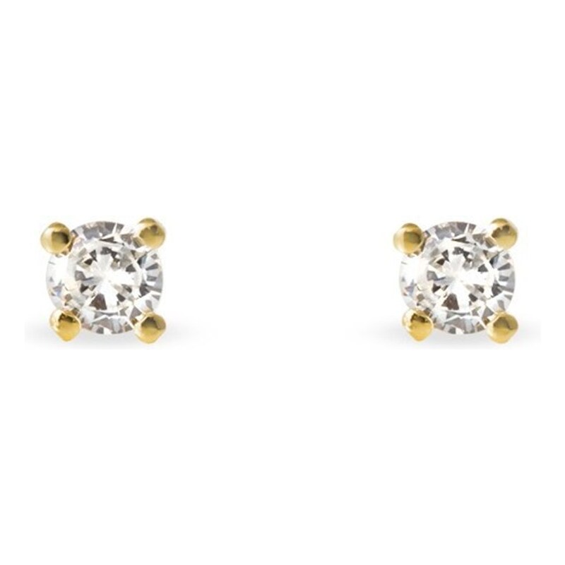 Histoire d'Or Boucles d'oreilles en or ornées de diamants - jaune