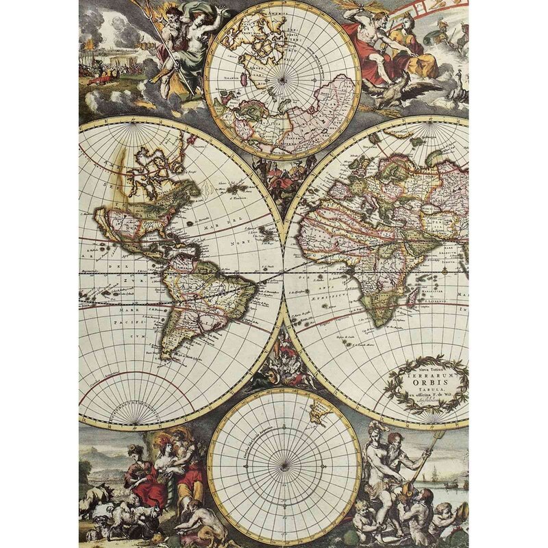 Lé de papier peint World map Lé papiers de Ninon