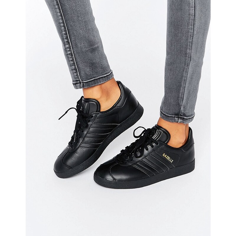 adidas Originals - Gazelle - Baskets unisexes - Noir intégral - Noir