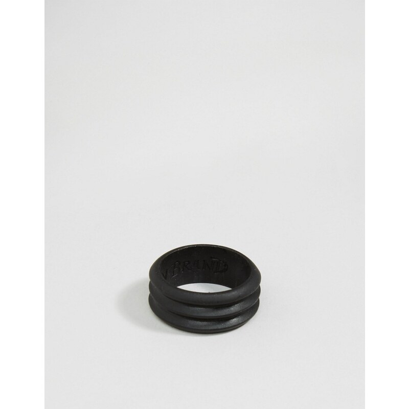 Icon Brand - Ridge - Bague à large anneau - Noir - Noir