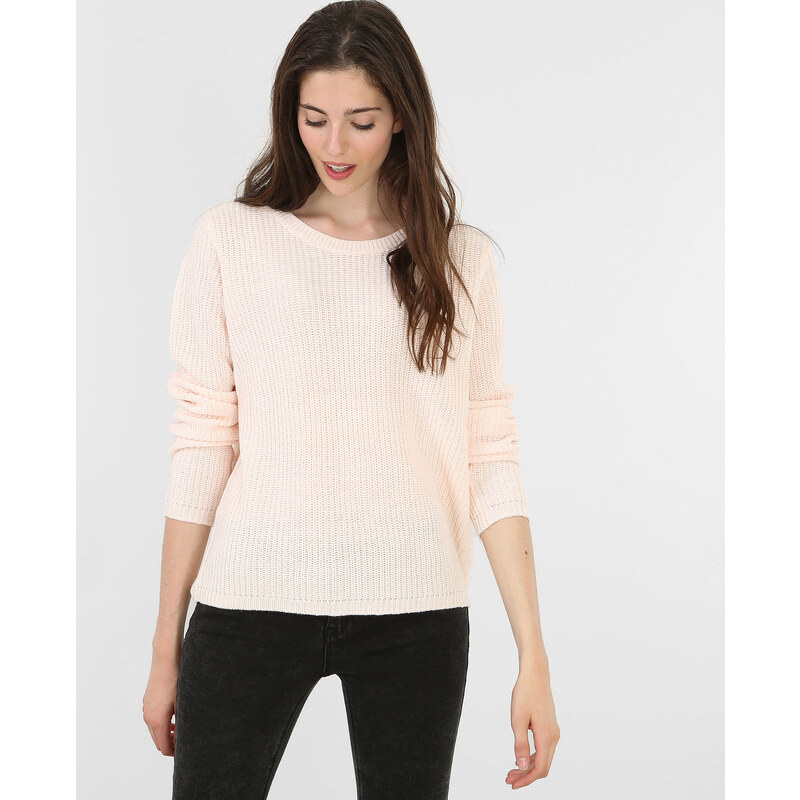 Pull col rond Femme - Couleur rose pastel - Taille L -PIMKIE- SOLDES HIVER 2017