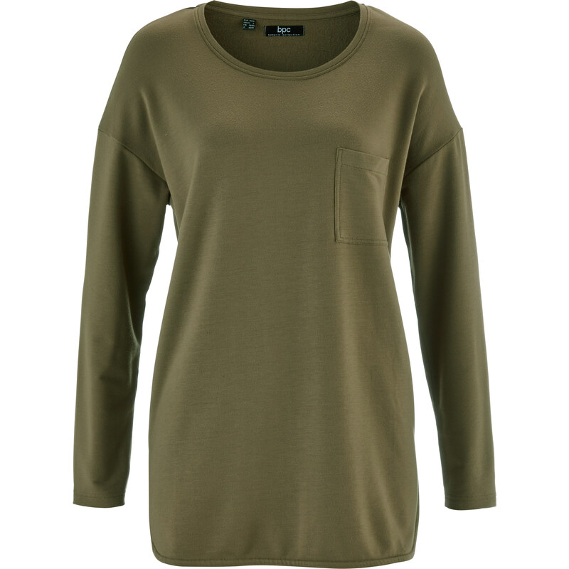 bpc bonprix collection Sweatshirt oversize manches longues vert femme - bonprix
