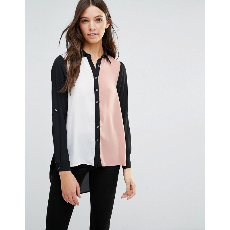 Influence - Blouse color block - Rose