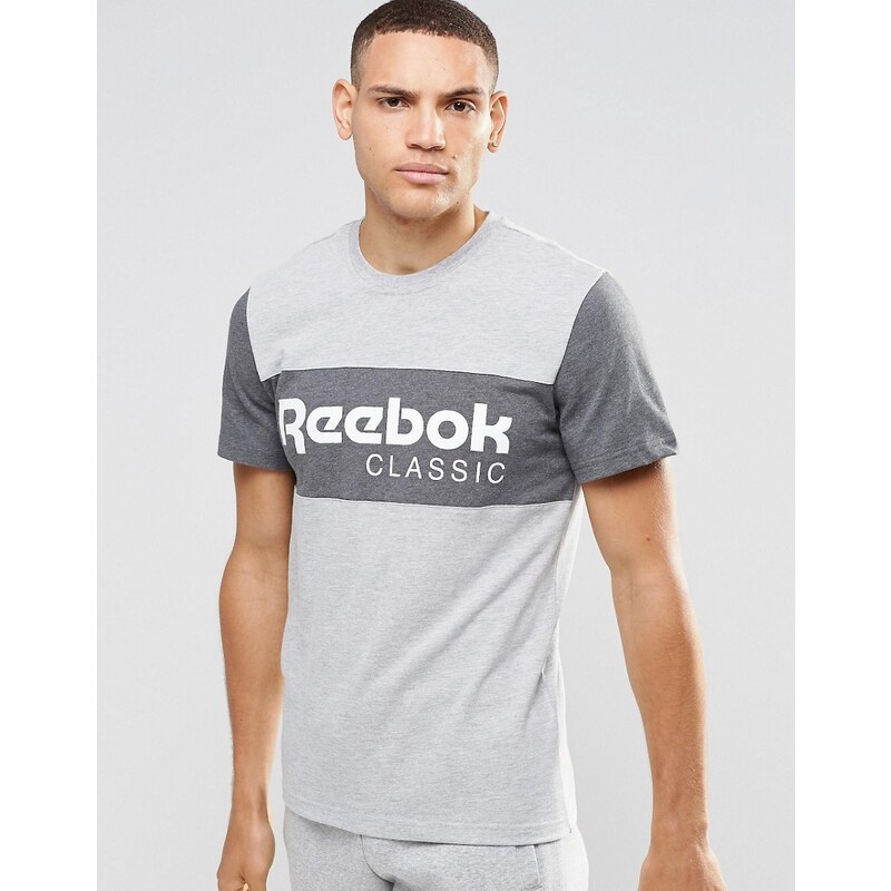 Reebok Archive - AY1154 - T-shirt ras de cou à rayures - Gris - Gris