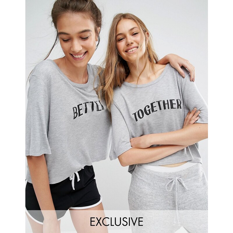 Chelsea Peers - Better Together - Lot de 2 t-shirt de nuit - Gris