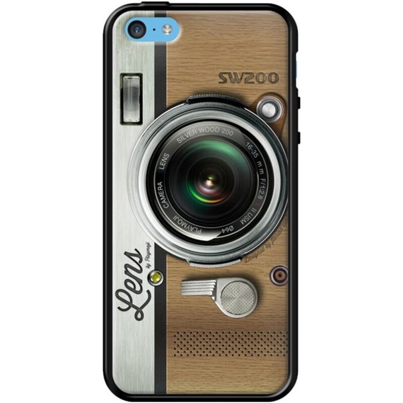The Kase SW200 Silver Wood - Coque pour iPhone 5C - noir
