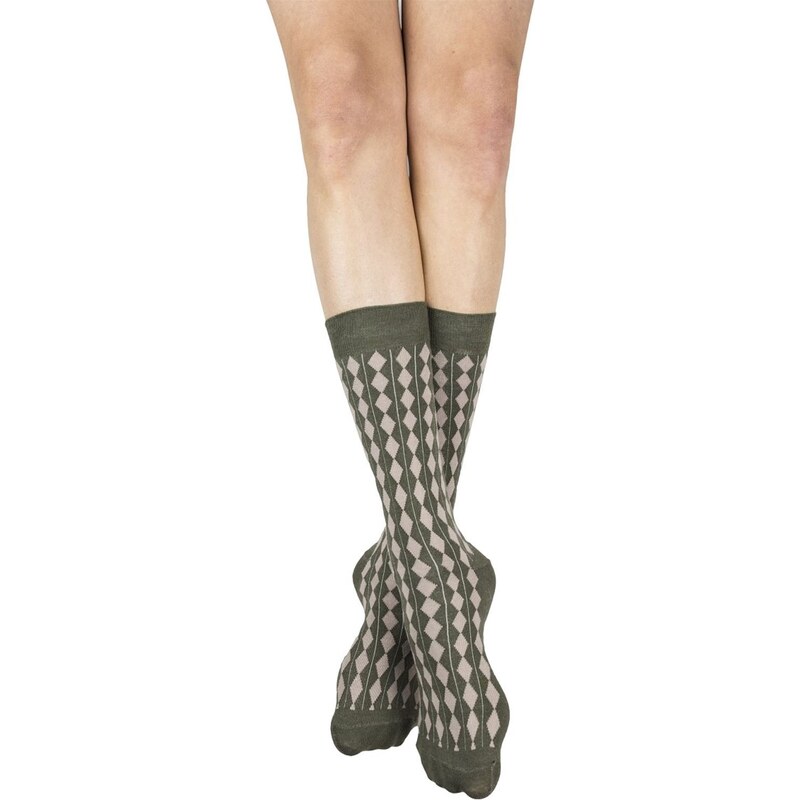 My Lovely Socks Martin - Mi-chaussettes en cachemire mélangé - kaki