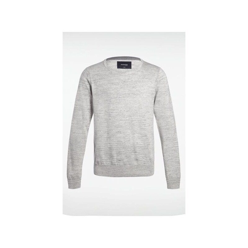 Pull fin homme col rond Blanc Coton - Homme Taille XXL - Bonobo