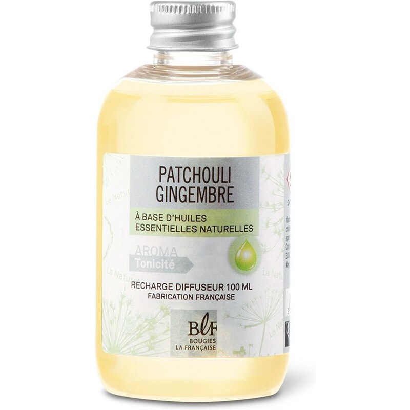 Bougies la Française Patchouli gingembre - Recharge de diffuseur de parfum naturel