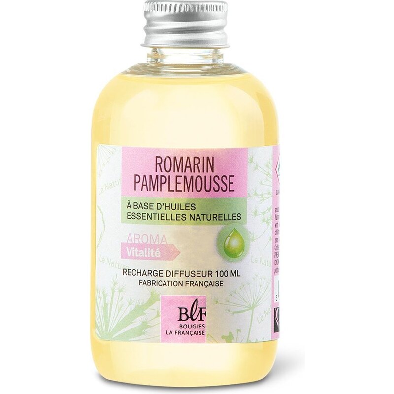 Bougies la Française Romarin pamplemousse - Recharge de diffuseur de parfum naturel