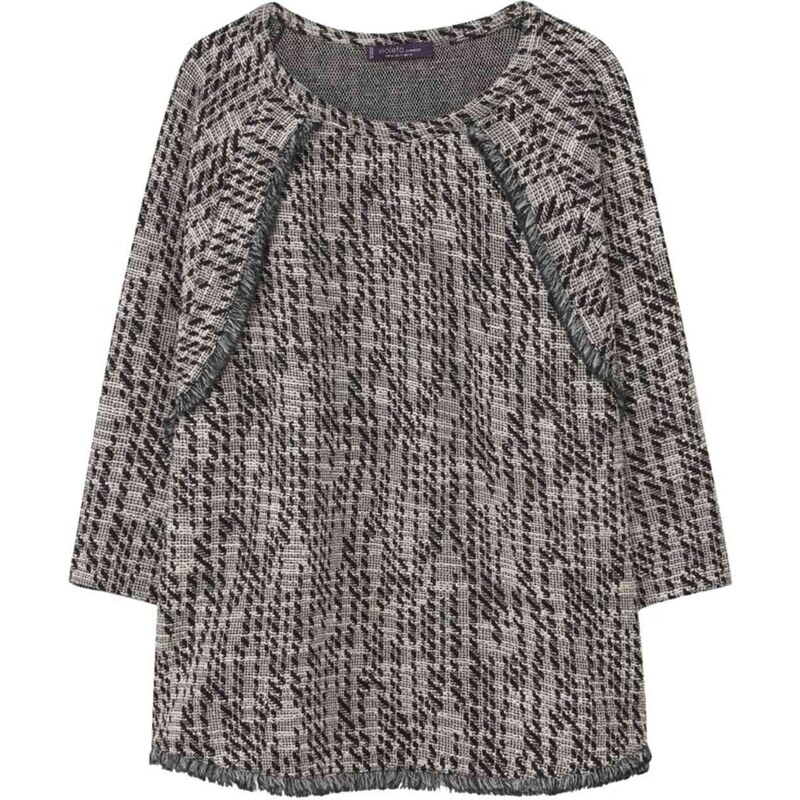 Violeta by Mango Sweat-shirt en coton texturé - kaki