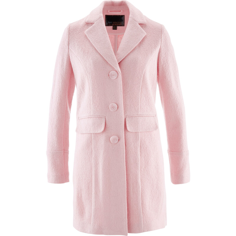 bpc selection premium Manteau court en laine rose femme - bonprix