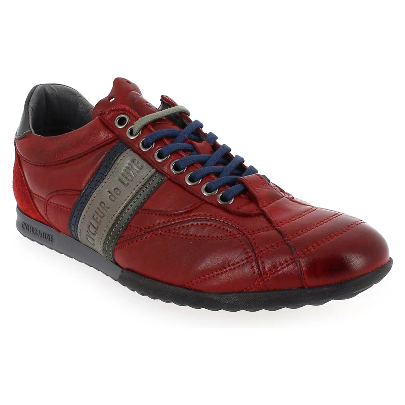 Chaussures a lacets Homme Cycleur de Luxe en Cuir Rouge GLAMI