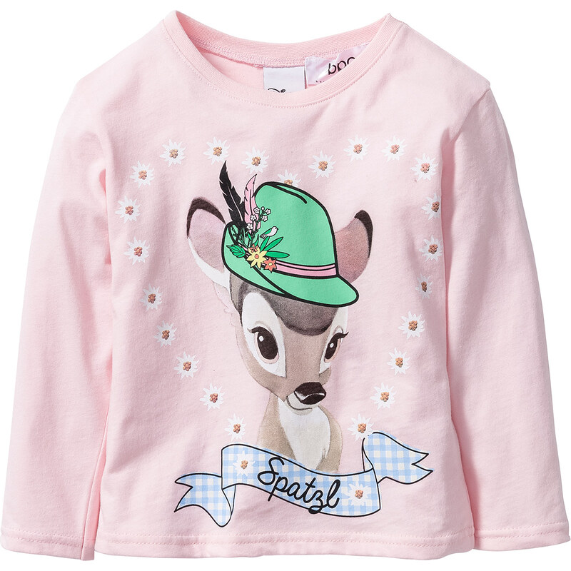 T-shirt manches longues Oktoberfest Bambi rose enfant - bonprix