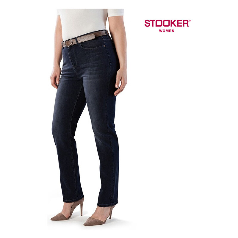 Stooker_Women Jeans Comfort Slim en stretch Vienna Bleu-Noir
