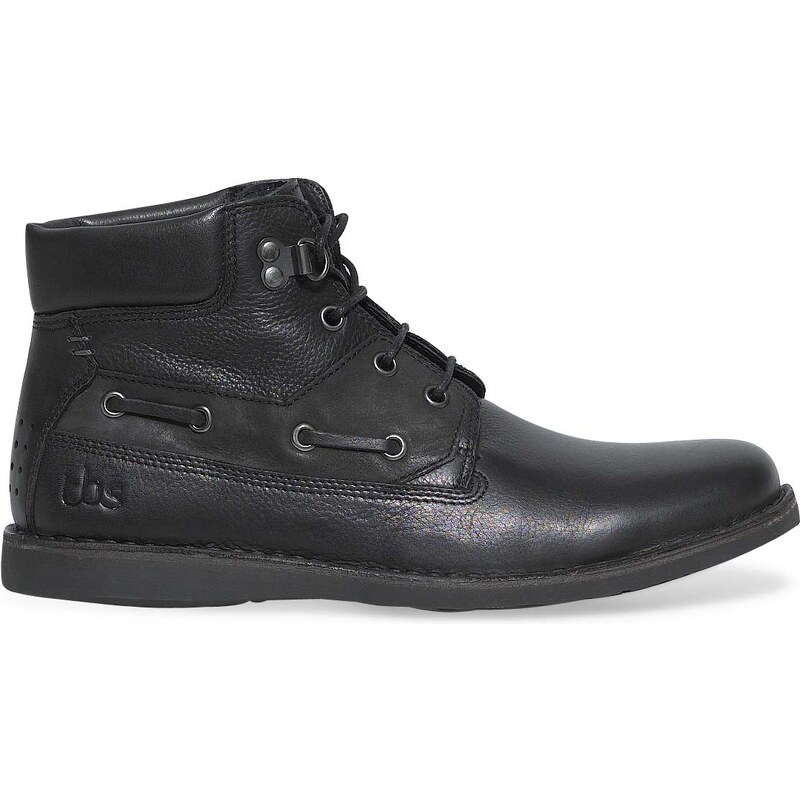 boots cuir noir Tbs