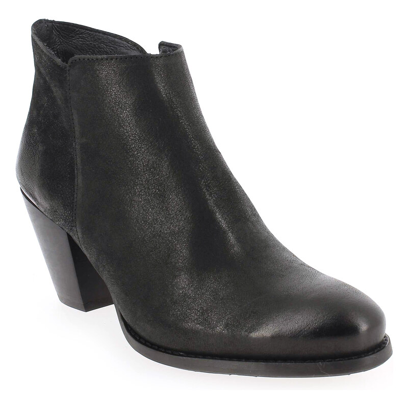 Boots Myma 1116MY Noir pour Femme en Cuir - Promo