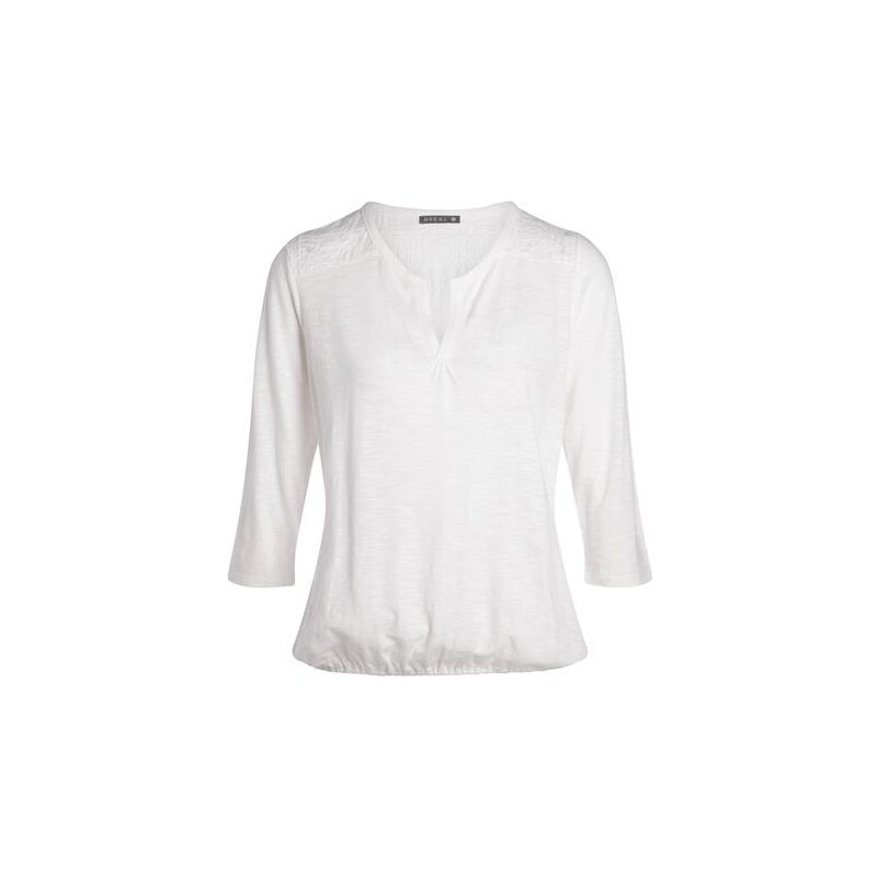 T-shirt coupe boule détail dos Beige Coton - Femme Taille 1 - Bréal