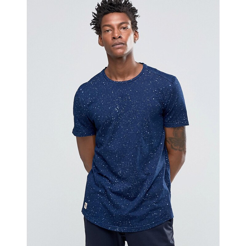 Celio - T-shirt ras de cou à imprimé espace - Bleu marine