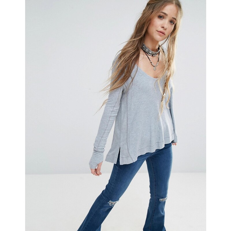 Free People - Malibu - Pull thermique - Gris