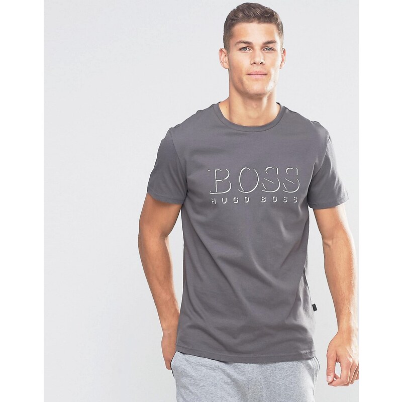 BOSS By Hugo Boss - T-shirt coupe classique avec logo - Gris