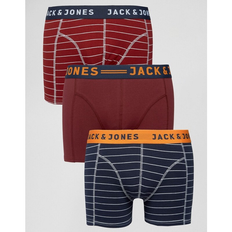Jack & Jones - Lot de 3 boxers à rayures - Multi