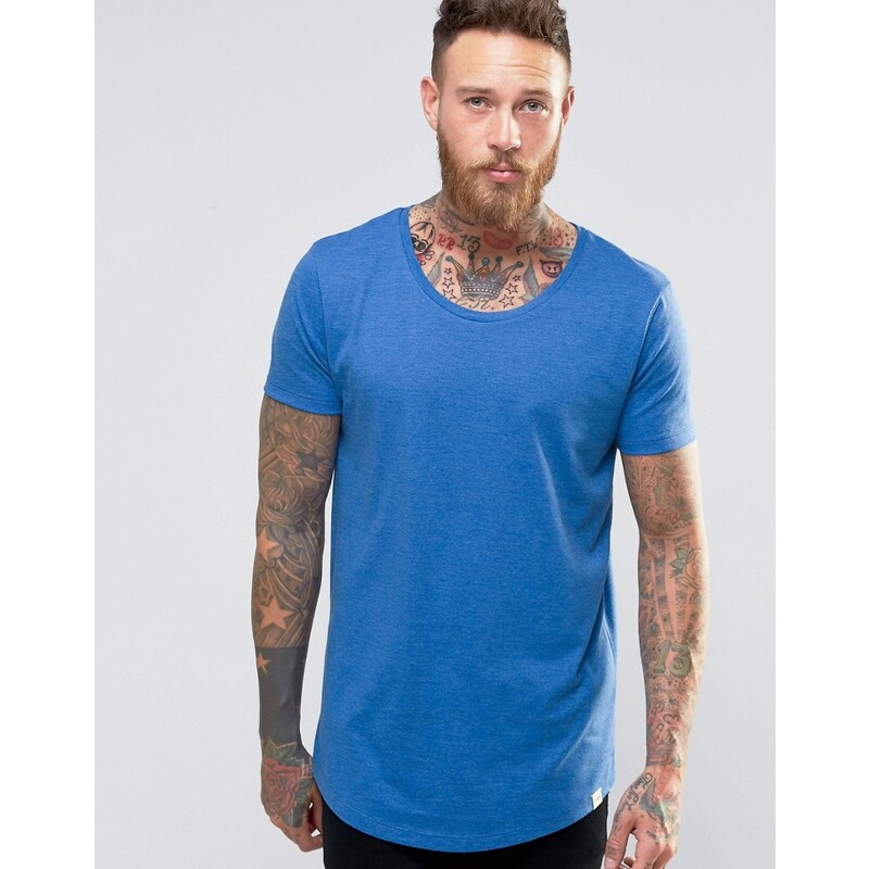 Lee - T-shirt avec ourlet formé - Bleu chiné - Bleu