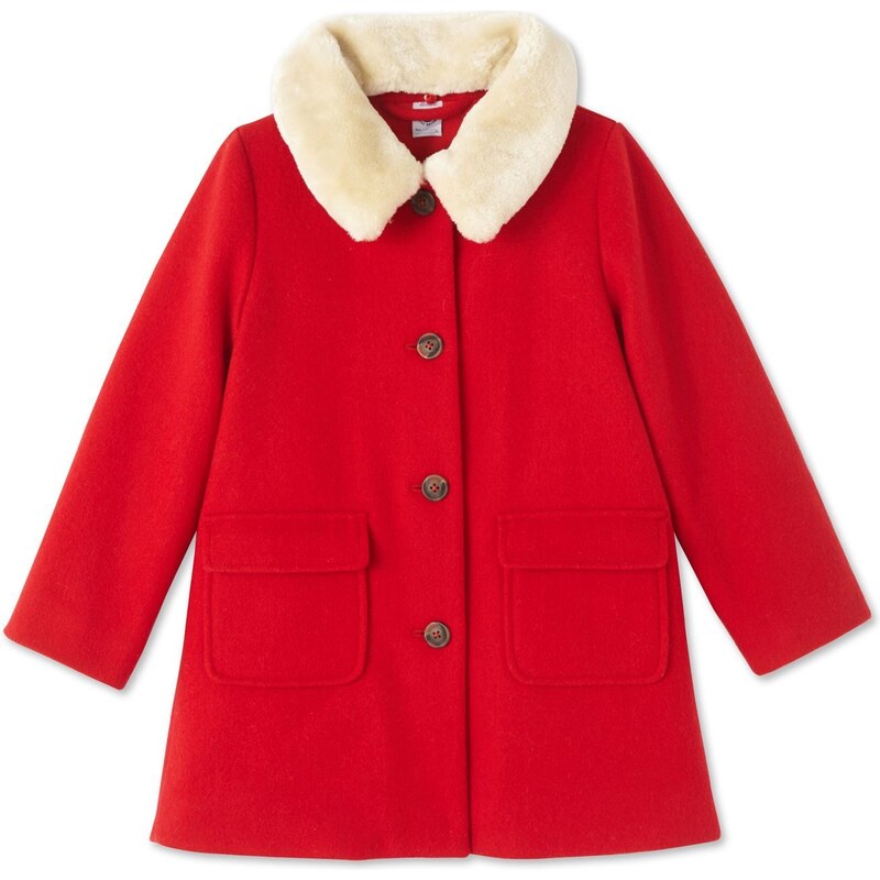 Petit Bateau Manteau en laine mélangée - rouge