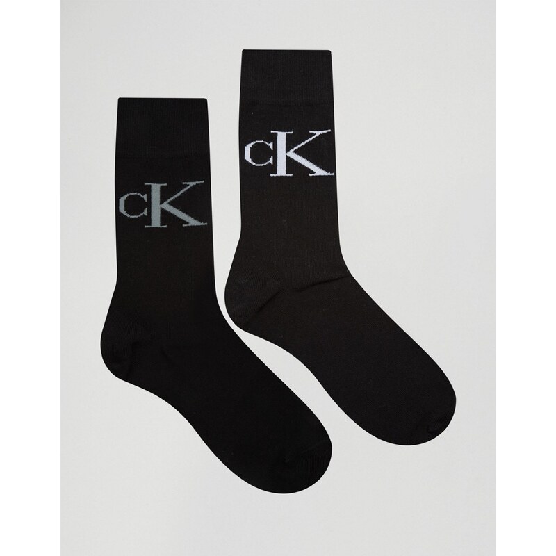 Calvin Klein - Lot de 2 paires de chaussettes vintage - Noir