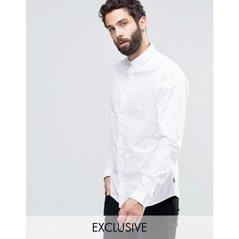Only & Sons - Chemise ajustée habillée avec imprimé - Blanc