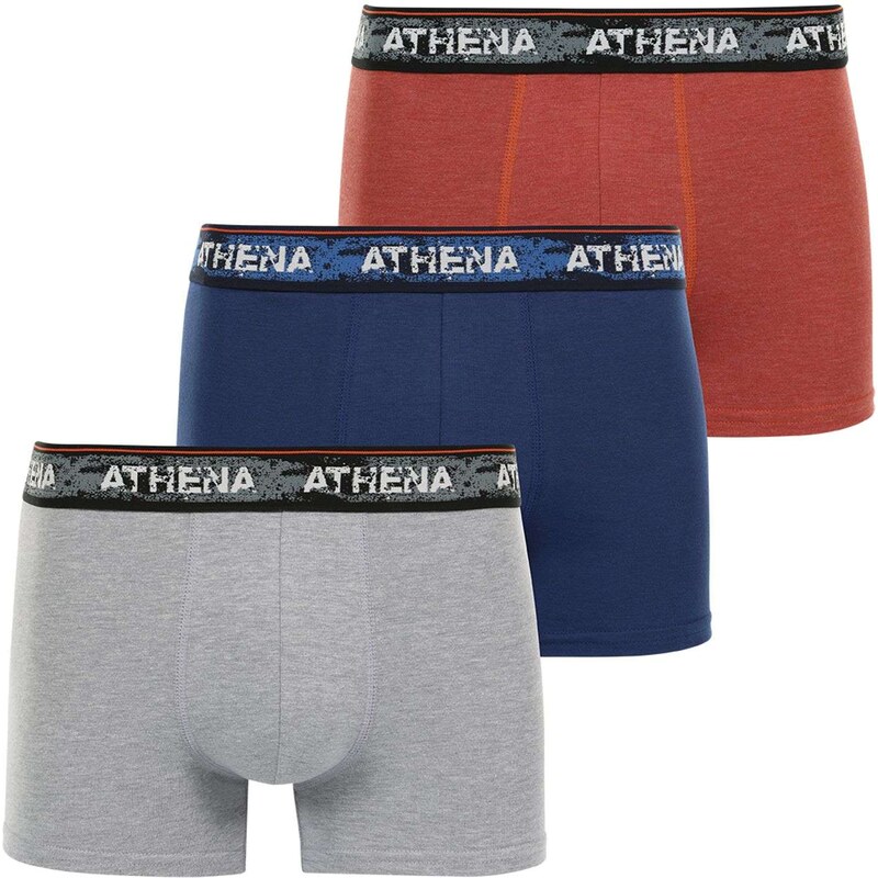 Athena Authentic - Lot de 3 boxers - multicolore