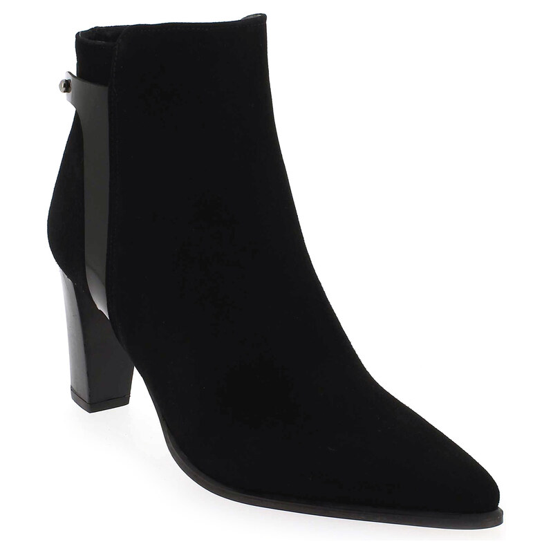 Boots Myma 1250MY Noir pour Femme en Cuir velours - Promo
